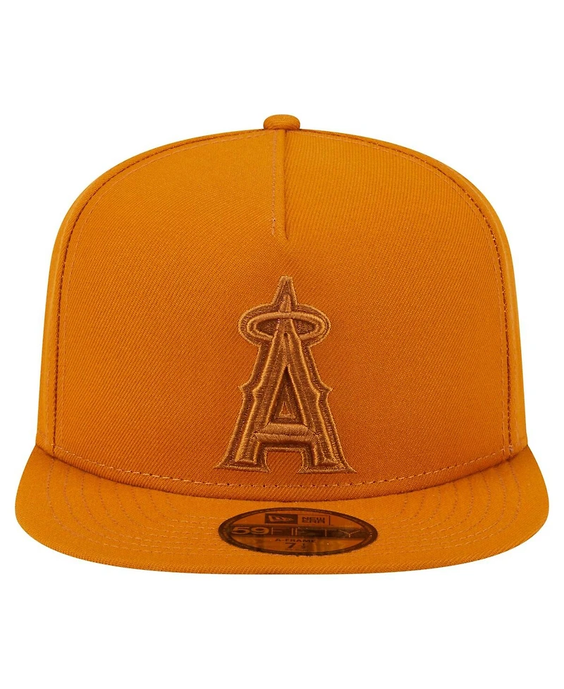 New Era Men's Orange Los Angeles Angels Color Pack A-Frame 59FIFTY Fitted Hat