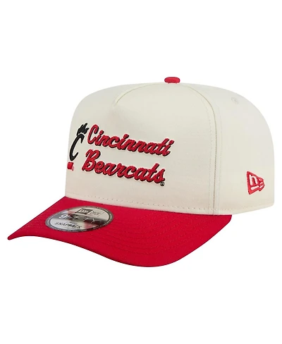 New Era Men's Cream/Red Cincinnati Bearcats Vintage Chainstitch 9FIFTY A-Frame Snapback Hat
