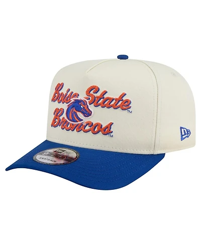 New Era Men's Cream/Royal Boise State Broncos Vintage Chainstitch 9FIFTY A-Frame Snapback Hat