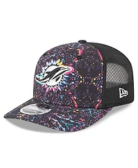 New Era Men's Black Miami Dolphins 2025 Nfl Crucial Catch 9SEVENTY Adjustable Hat