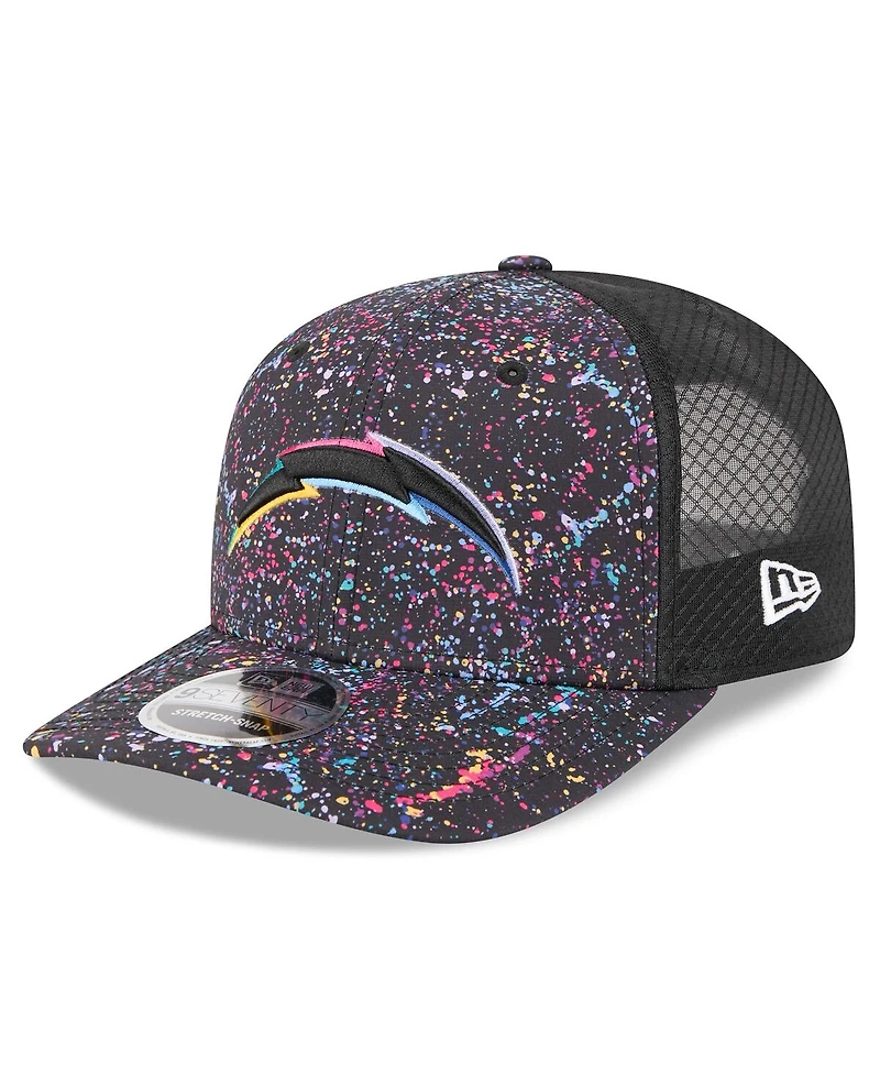 New Era Men's Black Los Angeles Chargers 2025 Nfl Crucial Catch 9SEVENTY Adjustable Hat