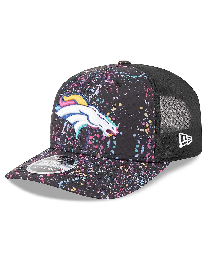 New Era Men's Black Denver Broncos 2025 Nfl Crucial Catch 9SEVENTY Adjustable Hat