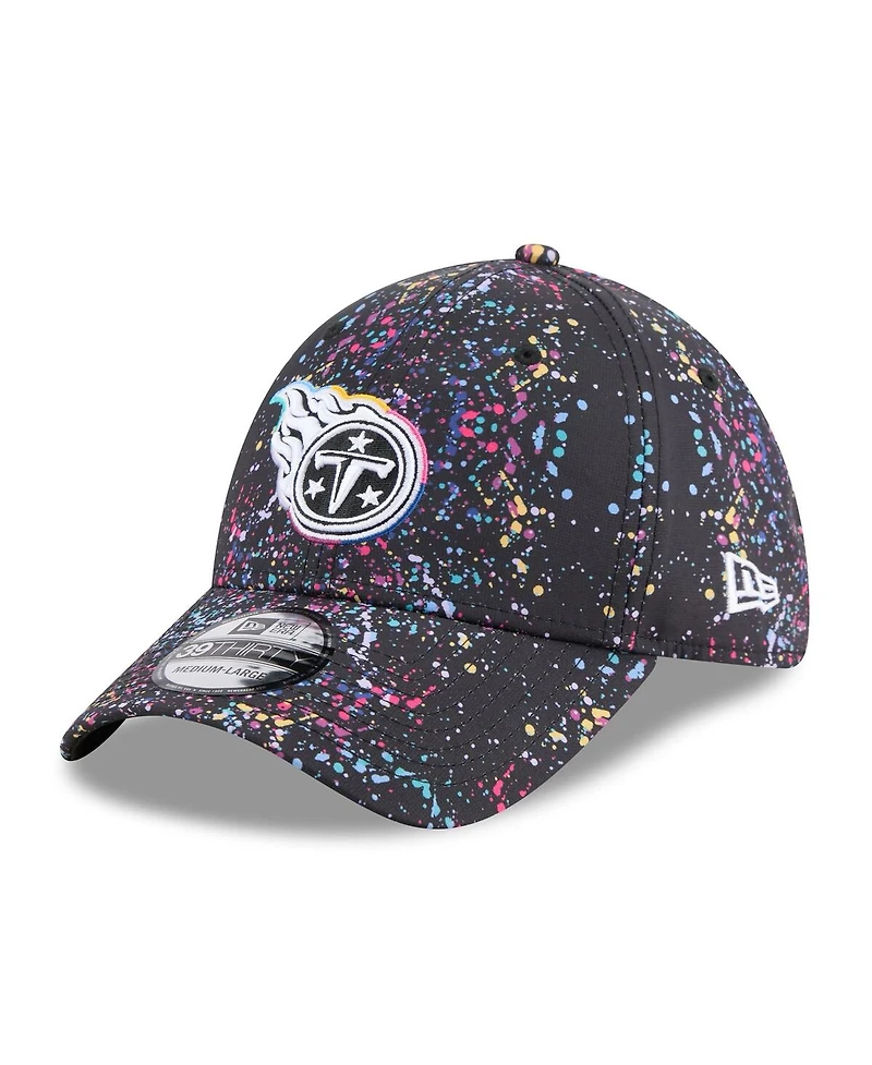 New Era Men's Black Tennessee Titans 2025 Nfl Crucial Catch 39THIRTY Flex Hat