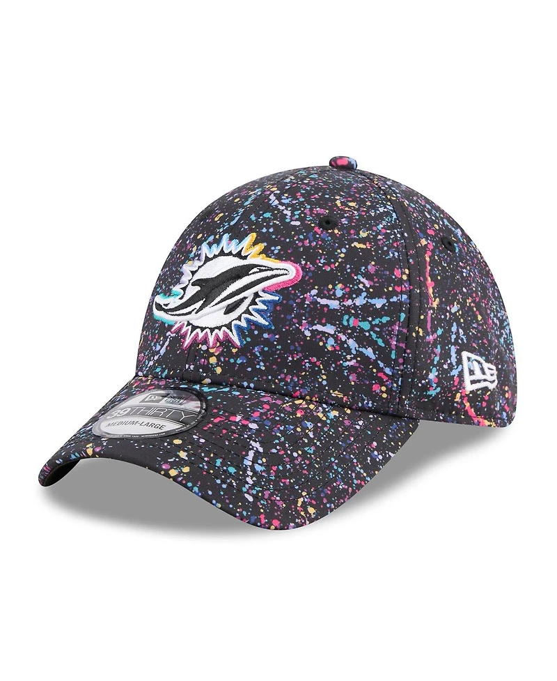 New Era Men's Black Miami Dolphins 2025 Nfl Crucial Catch 39THIRTY Flex Hat