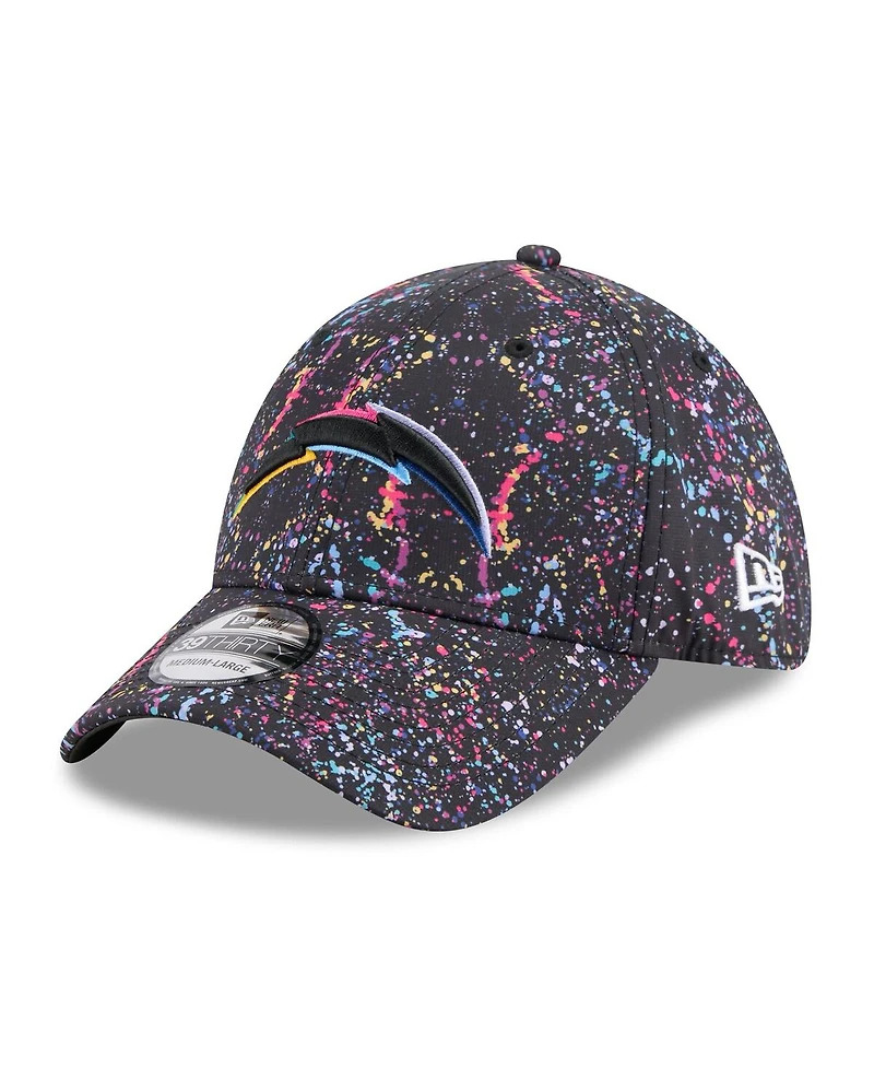 New Era Men's Black Los Angeles Chargers 2025 Nfl Crucial Catch 39THIRTY Flex Hat