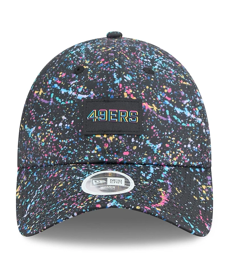 New Era Women's Black San Francisco 49ers 2025 Nfl Crucial Catch Pony Tail Adjustable Hat