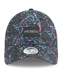 New Era Women's Black New England Patriots 2025 Nfl Crucial Catch Pony Tail Adjustable Hat