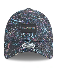 New Era Women's Black Los Angeles Rams 2025 Nfl Crucial Catch Pony Tail Adjustable Hat