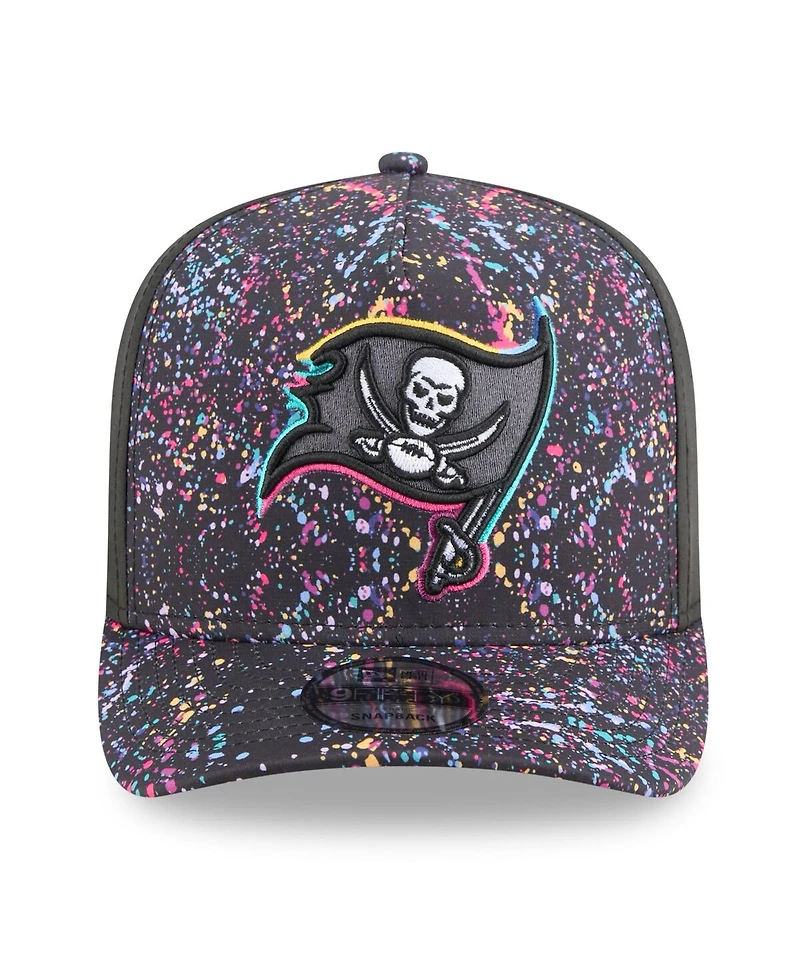 New Era Men's Black Tampa Bay Buccaneers 2025 Nfl Crucial Catch A-Frame 9FIFTY Snapback Hat