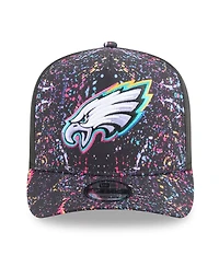 New Era Men's Black Philadelphia Eagles 2025 Nfl Crucial Catch A-Frame 9FIFTY Snapback Hat