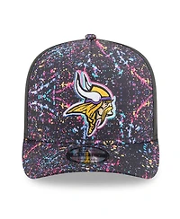 New Era Men's Black Minnesota Vikings 2025 Nfl Crucial Catch A-Frame 9FIFTY Snapback Hat
