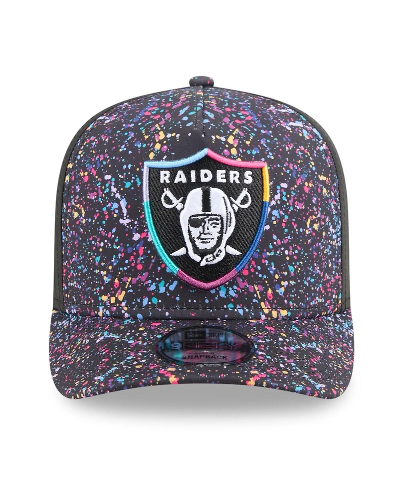 New Era Men's Black Las Vegas Raiders 2025 Nfl Crucial Catch A-Frame 9FIFTY Snapback Hat