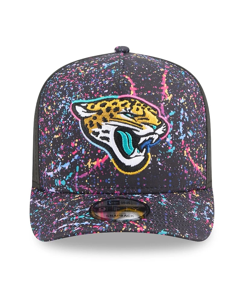 New Era Men's Black Jacksonville Jaguars 2025 Nfl Crucial Catch A-Frame 9FIFTY Snapback Hat