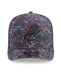 New Era Men's Black Detroit Lions 2025 Nfl Crucial Catch A-Frame 9FIFTY Snapback Hat