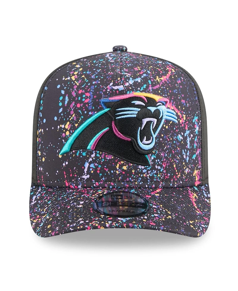 New Era Men's Black Carolina Panthers 2025 Nfl Crucial Catch A-Frame 9FIFTY Snapback Hat