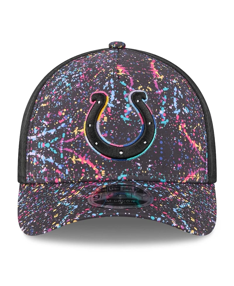 New Era Men's Black Indianapolis Colts 2025 Nfl Crucial Catch 9FORTY Adjustable Hat