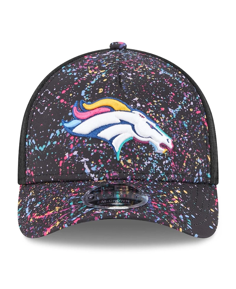 New Era Men's Black Denver Broncos 2025 Nfl Crucial Catch 9FORTY Adjustable Hat