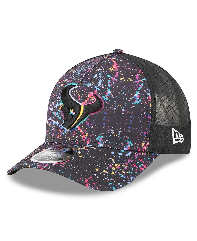 New Era Big Boys and Girls Black Houston Texans 2025 Nfl Crucial Catch 9FORTY Adjustable Hat