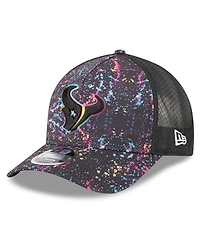 New Era Big Boys and Girls Black Houston Texans 2025 Nfl Crucial Catch 9FORTY Adjustable Hat