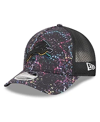 New Era Big Boys and Girls Black Detroit Lions 2025 Nfl Crucial Catch 9FORTY Adjustable Hat