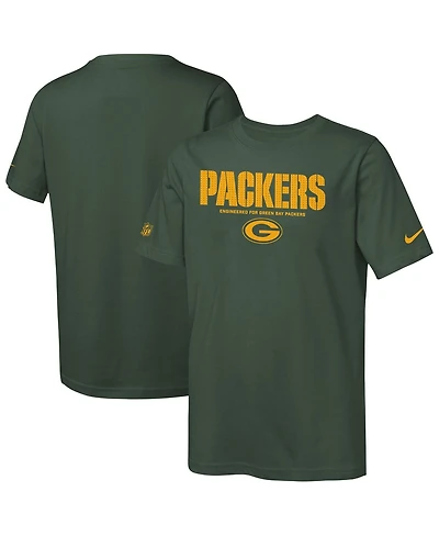 Nike Big Boys and Girls Green Bay Packers Sideline Team Issue T-Shirt