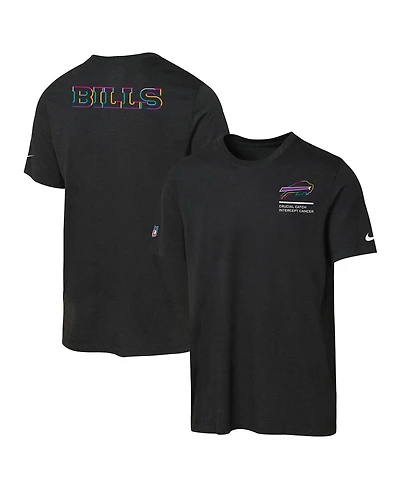 Nike Big Boys and Girls Black Buffalo Bills 2025 Nfl Crucial Catch Tri-Blend Dri-fit T-Shirt