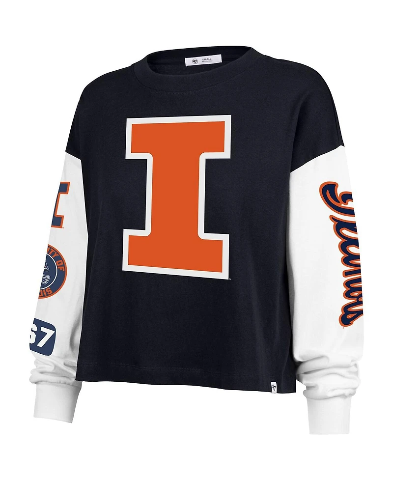 '47 Brand Women's Navy Illinois Fighting Illini Sydney Long Sleeve T-Shirt