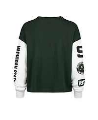 '47 Brand Women's Green Michigan State Spartans Sydney Long Sleeve T-Shirt