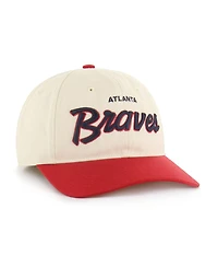 '47 Brand Men's Natural Atlanta Braves Crosstown Franchise Fitted Hat