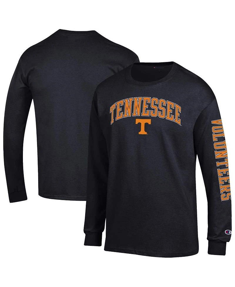 Champion Men's Black Tennessee Volunteers Arch Over Logo 2-Hit Long Sleeve T-Shirt