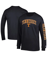 Champion Men's Black Tennessee Volunteers Arch Over Logo 2-Hit Long Sleeve T-Shirt