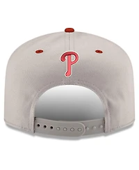New Era Men's Cream/Red Philadelphia Phillies Upside Down City Name A-Frame 9FIFTY Snapback Hat