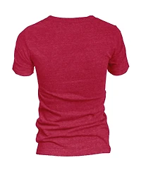 Blue 84 Women's Scarlet Nebraska Huskers 2025 Big Ten Baseball Conference Tournament Champions Locker Room V-Neck T-Shirt