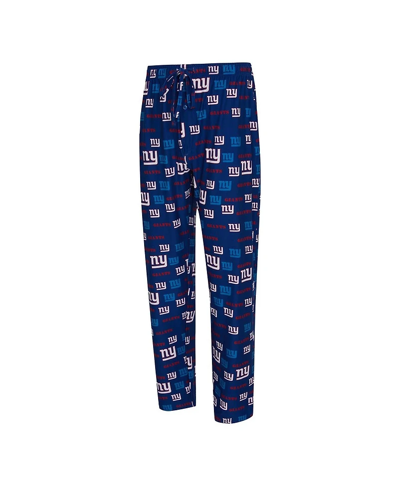 Concepts Sport Men's Royal New York Giants Mosaic All Over Print Pants