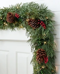 Balsam Hill 120" Outdoor Winter Evergreen Christmas Garland