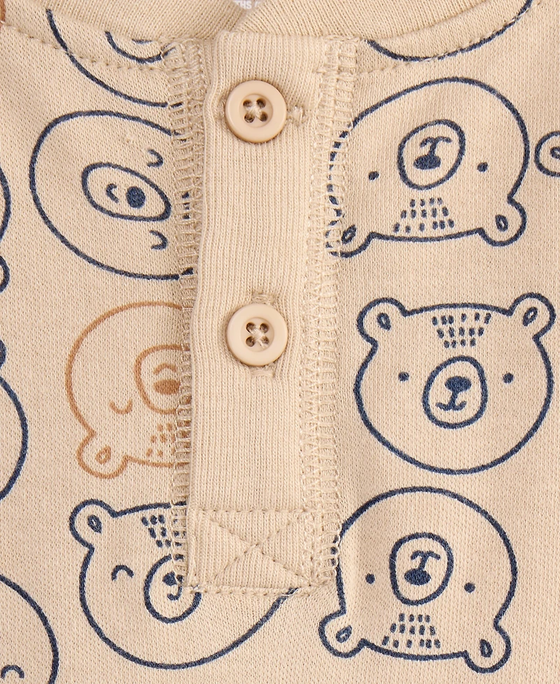 First Impressions Baby Boys Bear-Print Coverall, Macy's Exclusive