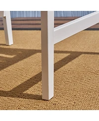 Streamdale Furniture Acacia Wood Adirondack Dining Chairs (Set of 2), White