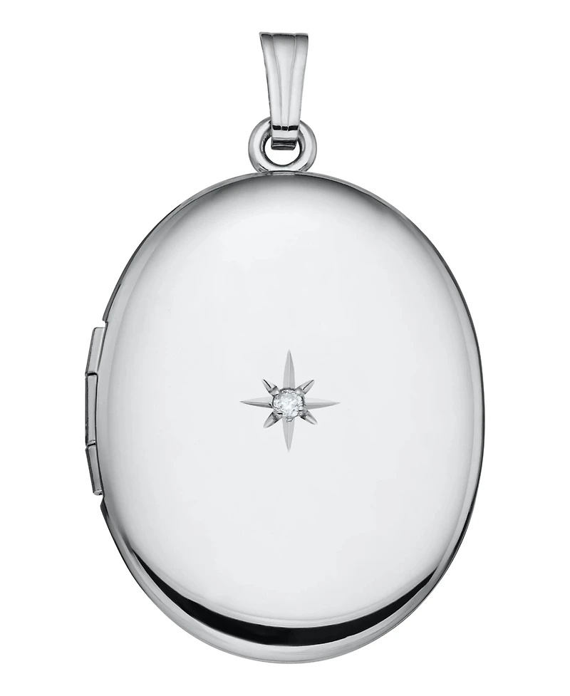 Drs, Inc. 925 Sterling Silver Oval 17mm Polished Locket for Women