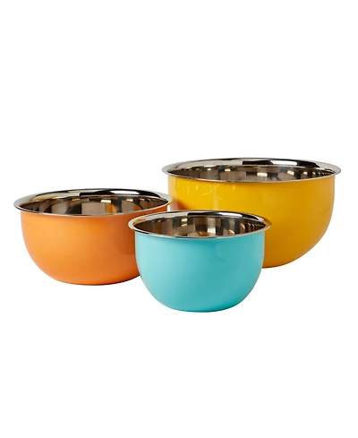Infuse Latin 3-Pc. Stainless Steel Mixing Bowl Set