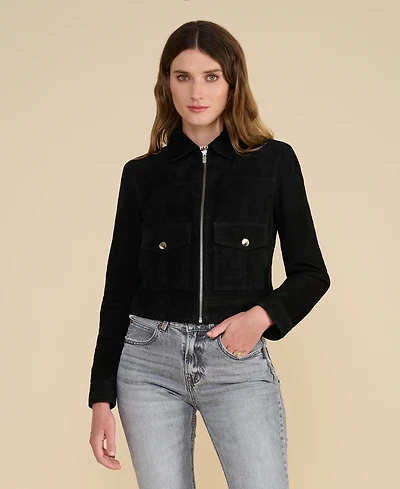 Furniq Uk Women's Cropped Suede Jacket, Created For Macy's