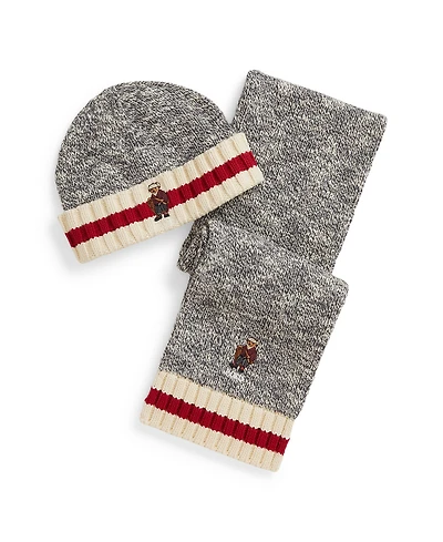 Polo Ralph Lauren Boys 6-11 2-Piece Embroidered Hat and Scarf Set