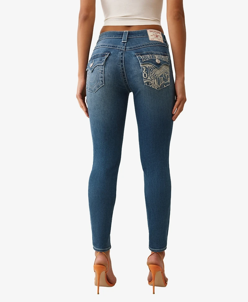 True Religion Women's Jennie Money Embossed Skinny Jeans