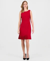 Kasper Women's Sleeveless Pleated-Hem Sheath Dress