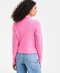 On 34th Women's Pointelle Zip Cardigan Sweater, Macy's Exclusive