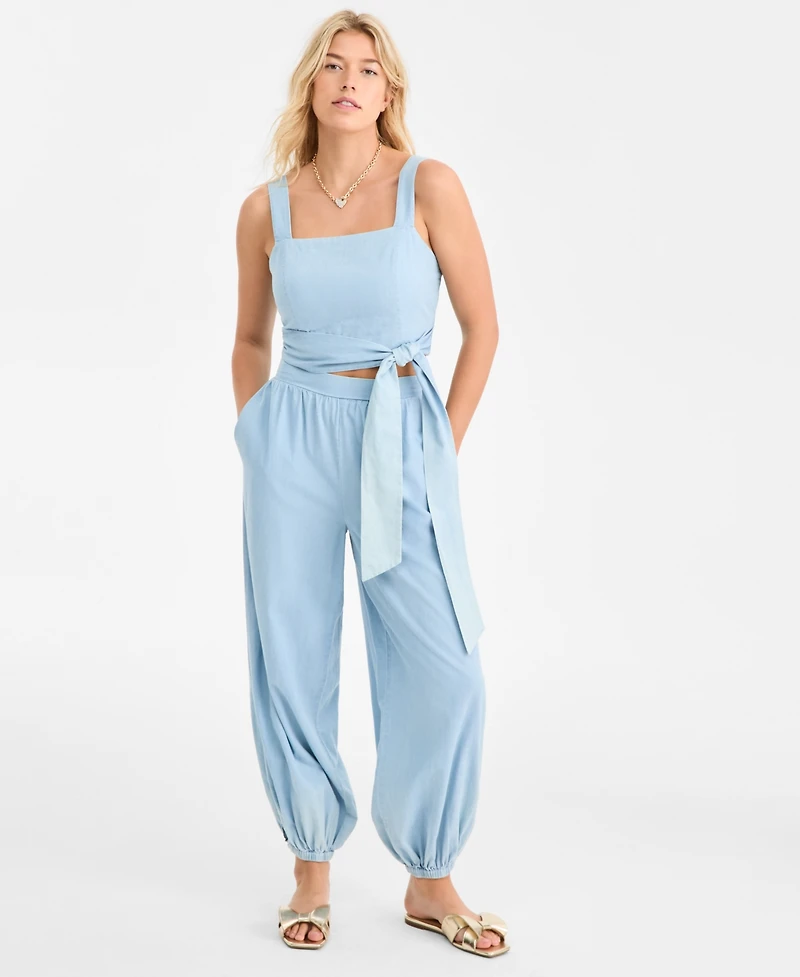 On 34th Women's Cotton Cropped Sleeveless Top, Macy's Exclusive