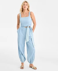 On 34th Women's Cotton Cropped Sleeveless Top, Macy's Exclusive