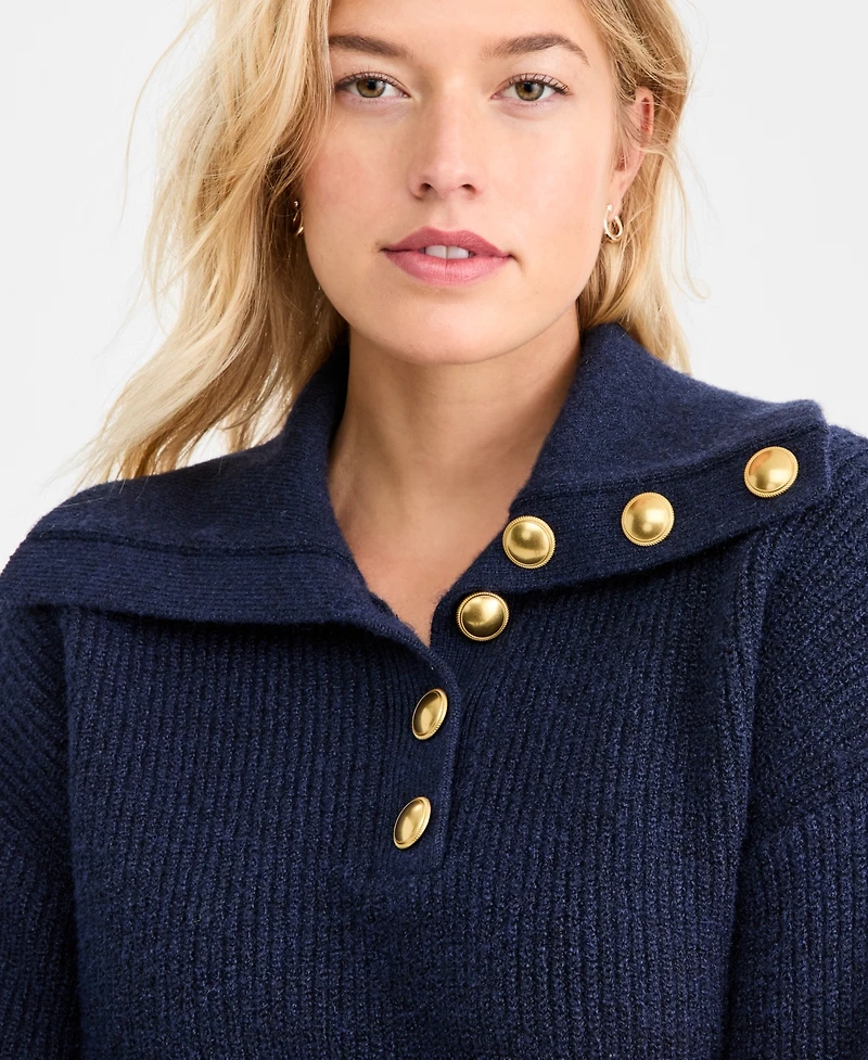 On 34th Women's Collared Button Pullover Sweater, Macy's Exclusive