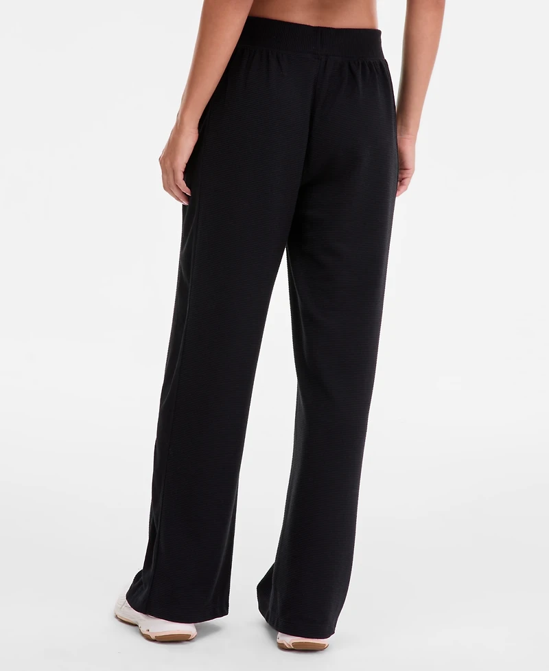 Id Ideology Women's Ribbed Knit Wide Leg Pants, Macy's Exclusive