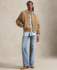 Polo Ralph Lauren Women's Cable Bomber Jacket