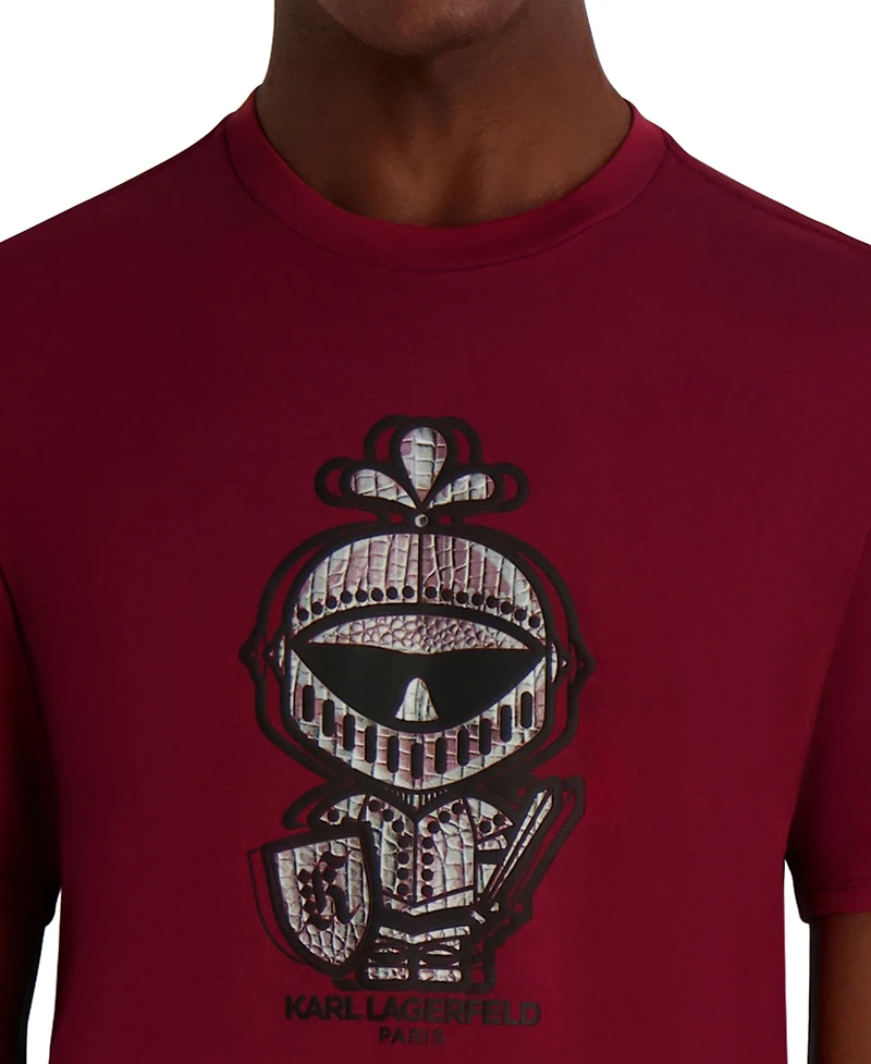 Karl Lagerfeld Paris Men's Armor Dragon Skin Printed T-Shirt